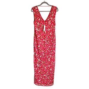 NWT AFRM Liora Summer Berry print mesh tank dress XL